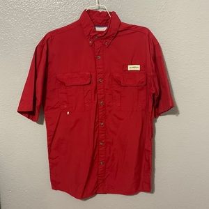 Men’s Red Magellan Button Down Shirt Size Extra Small